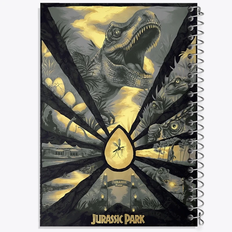 دفتر شطرنجی 50 برگ خندالو طرح ژوراسیک (Jurassic Park) کد F13787