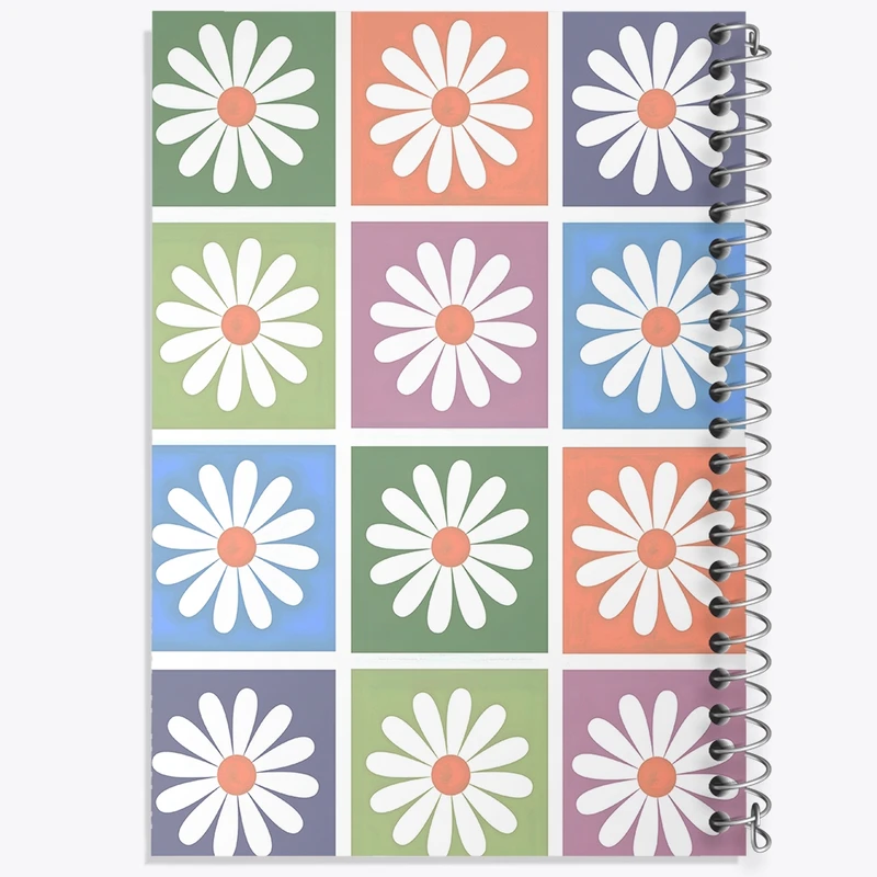 دفتر طراحی 50 برگ خندالو طرح پترن گل گلی کد N3178