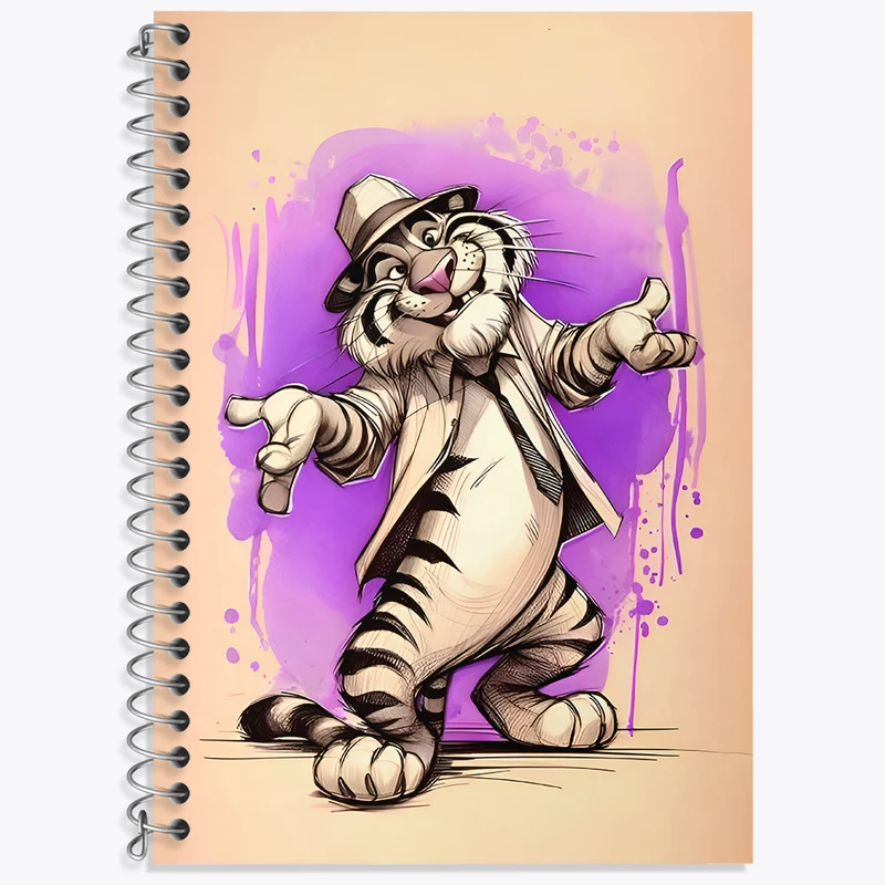 دفتر نت موسیقی 50 برگ خندالو طرح ببر بامزه کد N6714