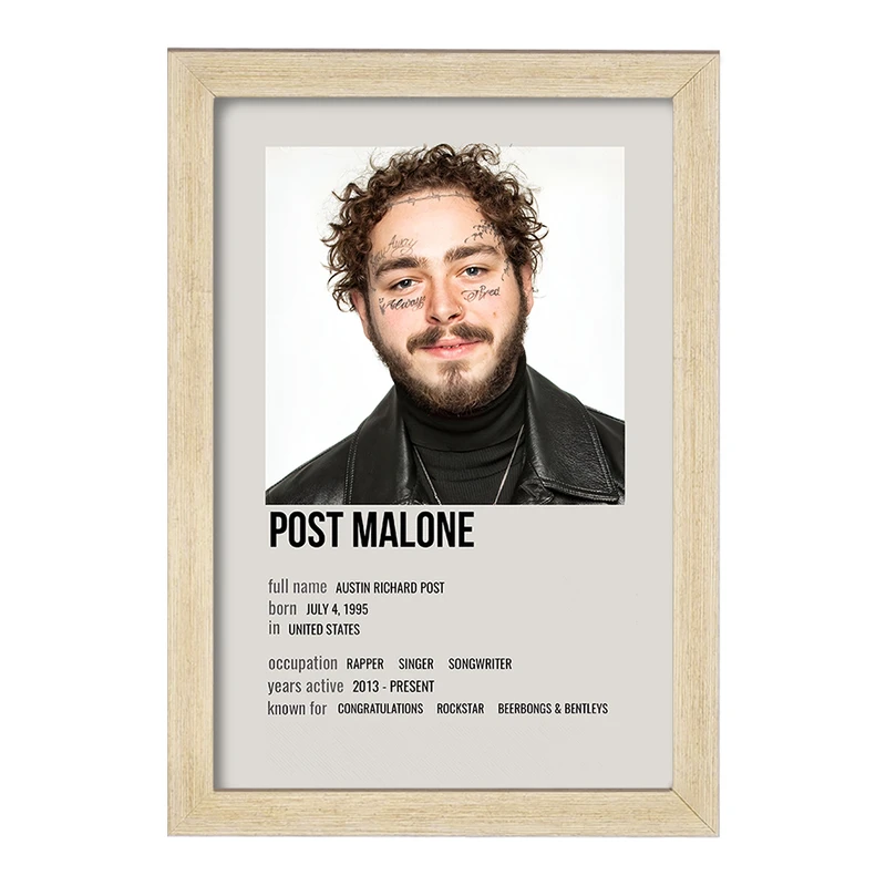 تابلو خندالو طرح پست مالون (Post Malone) کد F13162