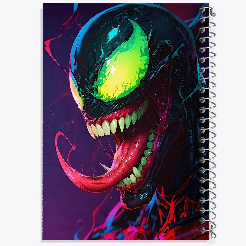 دفتر ژورنال نویسی 50 برگ خندالو مدل نقطه ای طرح ونوم (Venom) کد F8958