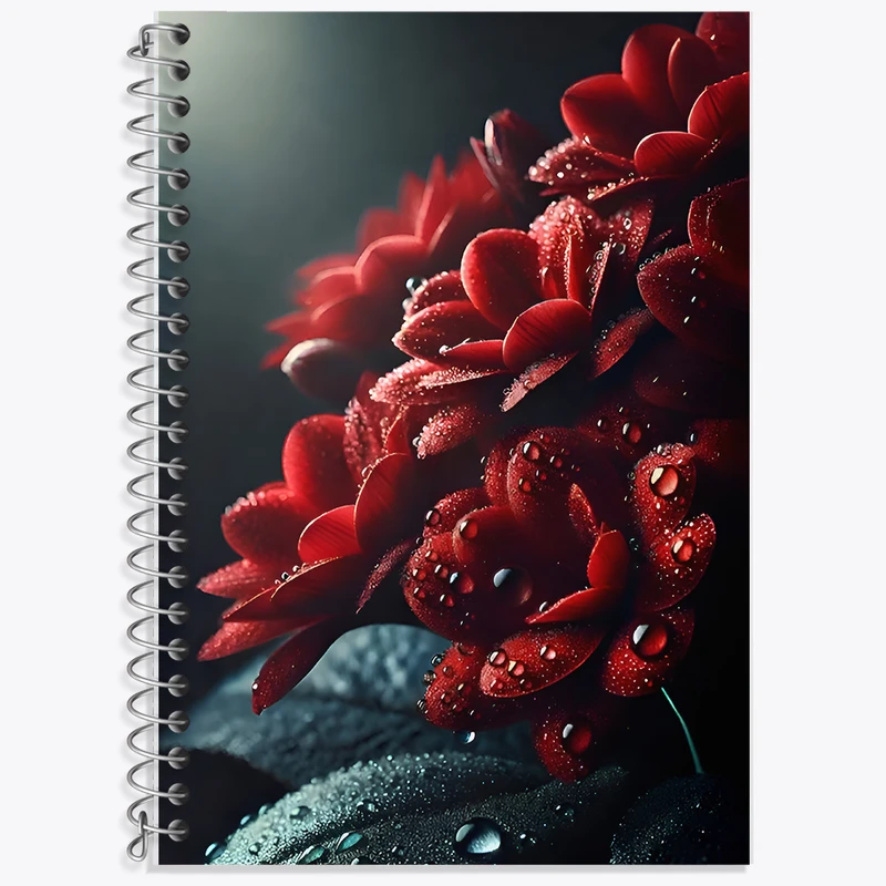 دفتر زبان دوخط 50 برگ خندالو طرح گل کد F9982