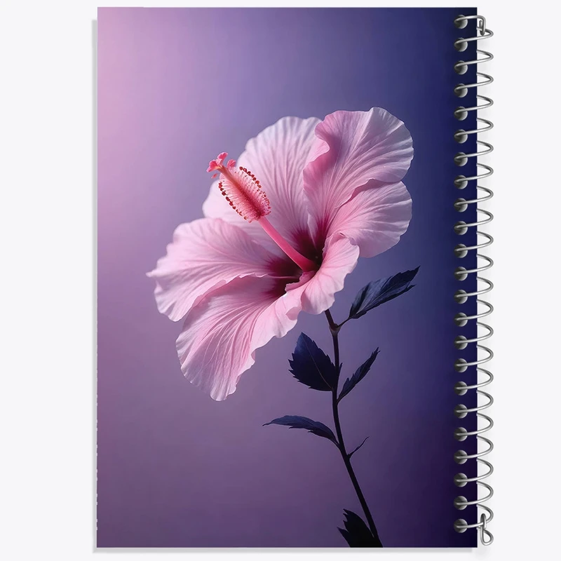 دفتر طراحی 50 برگ خندالو طرح گل صورتی کد F2985