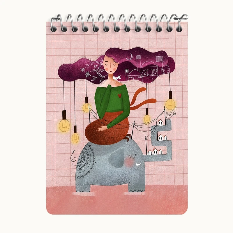 دفتر یادداشت 50 برگ خندالو طرح دخترانه کد N6311