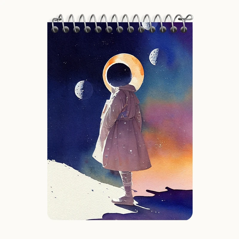 دفتر یادداشت 50 برگ خندالو طرح فضایی کد N7995