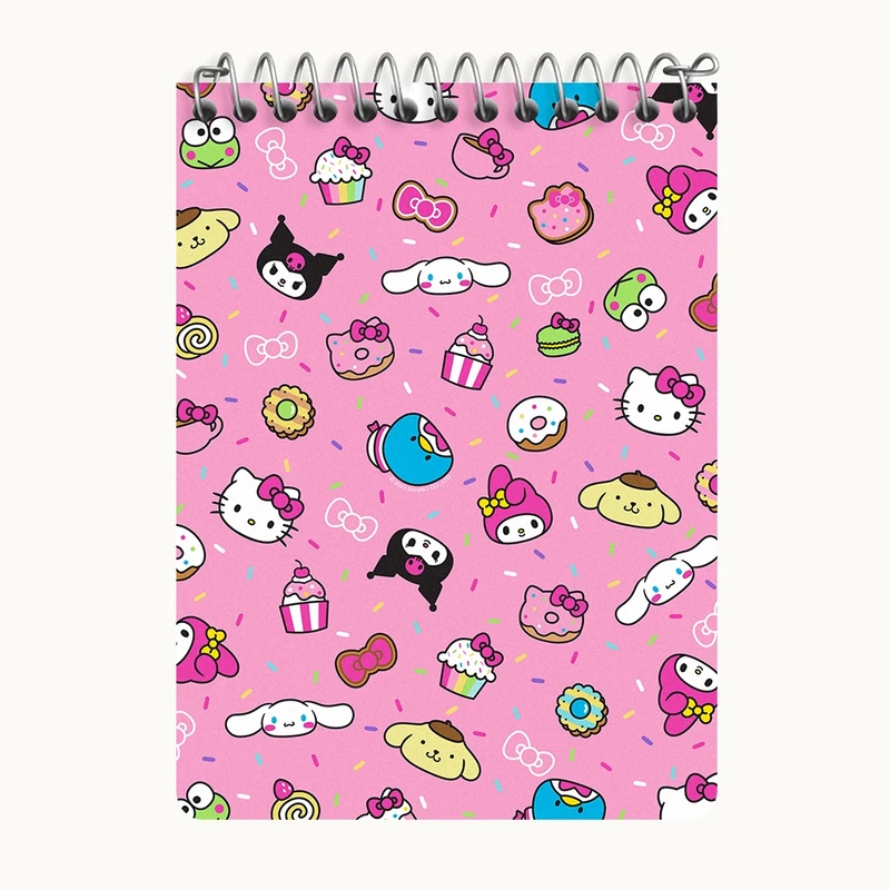 دفتر یادداشت 50 برگ خندالو طرح پترن کرومی (Kuromi) کد N7817