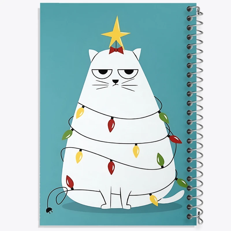 دفتر طراحی 50 برگ خندالو طرح گربه پوکر فیس کد N5688