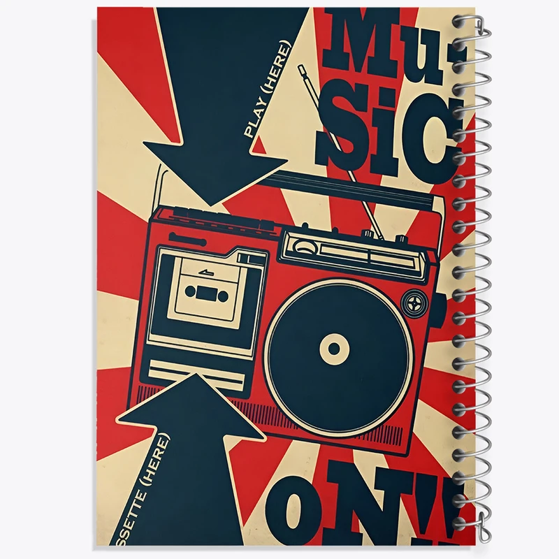 دفتر مشق 100 برگ خندالو طرح موزیک کد F9718