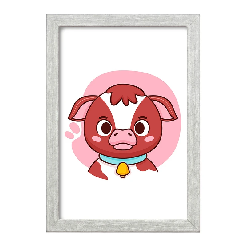 تابلو خندالو طرح گوساله حیوانات بامزه کد 37161