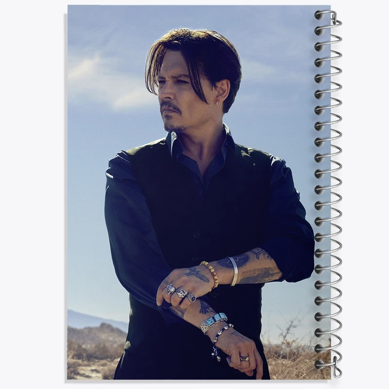 دفتر طراحی 50 برگ خندالو طرح جانی دپ Johnny Depp  کد 3294
