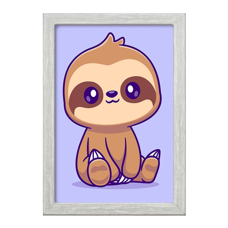 تابلو خندالو طرح حیوانات بامزه تنبل کد 29669