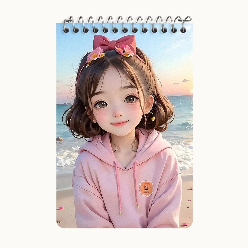 دفتر یادداشت 50 برگ خندالو طرح دخترانه کد F3814