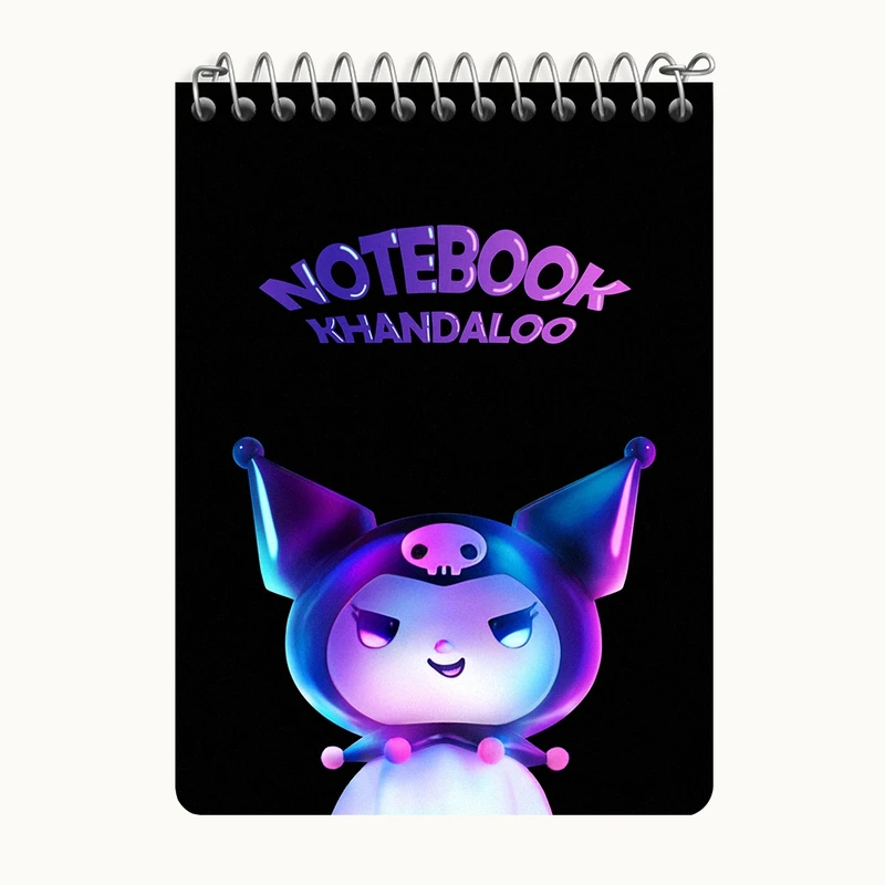 دفتر یادداشت 50 برگ خندالو طرح کرومی (Kuromi) کد N7807