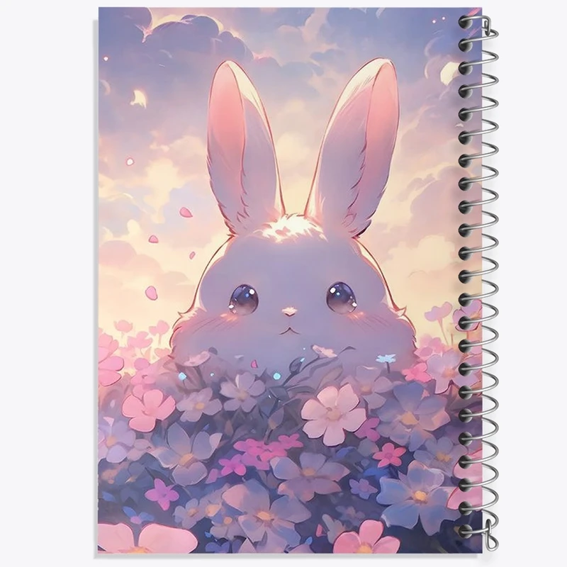 دفتر طراحی 50 برگ خندالو طرح خرگوش کیوت کد F650