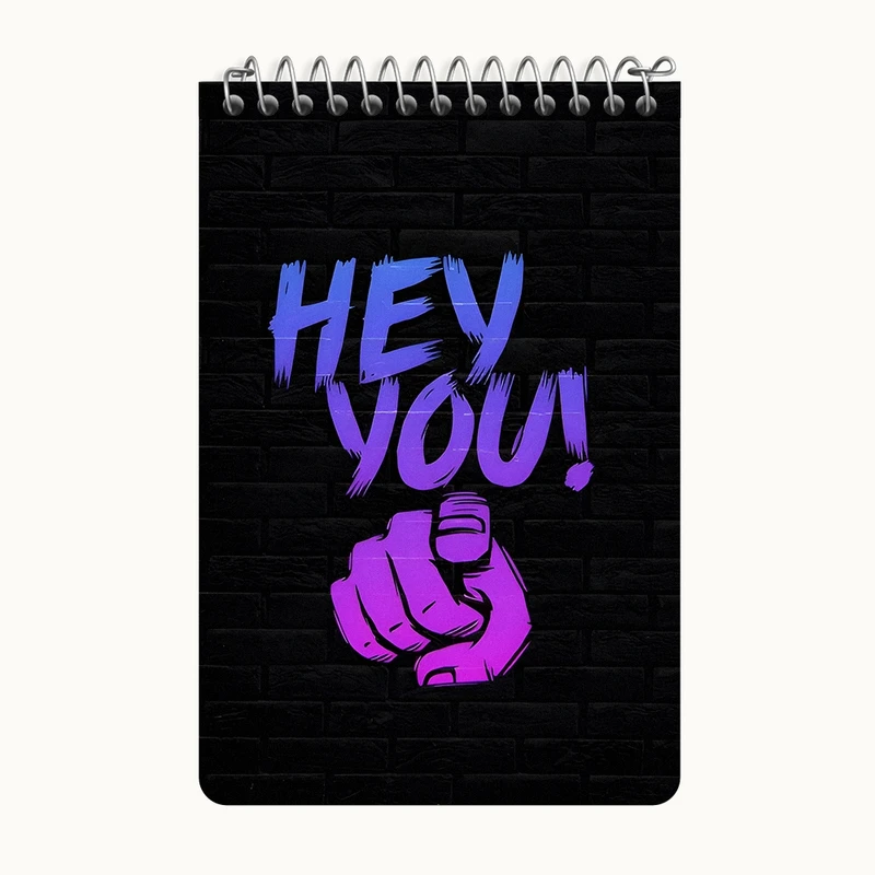 دفتر یادداشت 50 برگ خندالو طرح Hey You کد F10555