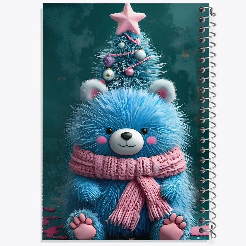 دفتر ژورنال نویسی 50 برگ خندالو مدل نقطه ای طرح خرس بامزه کد F9443