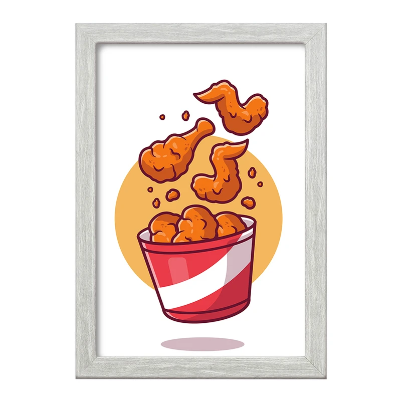 تابلو خندالو طرح فست فود سوخاری کد 29468