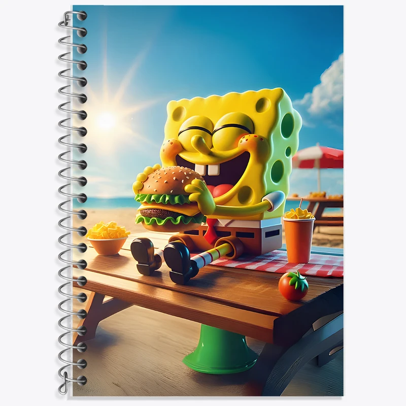 دفتر نت موسیقی 50 برگ خندالو طرح باب اسفنجی کد F11714