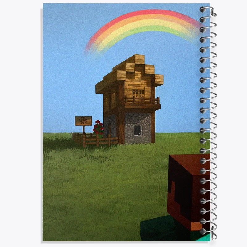 دفتر طراحی 50 برگ خندالو طرح ماینکرافت (Minecraft) کد F14064