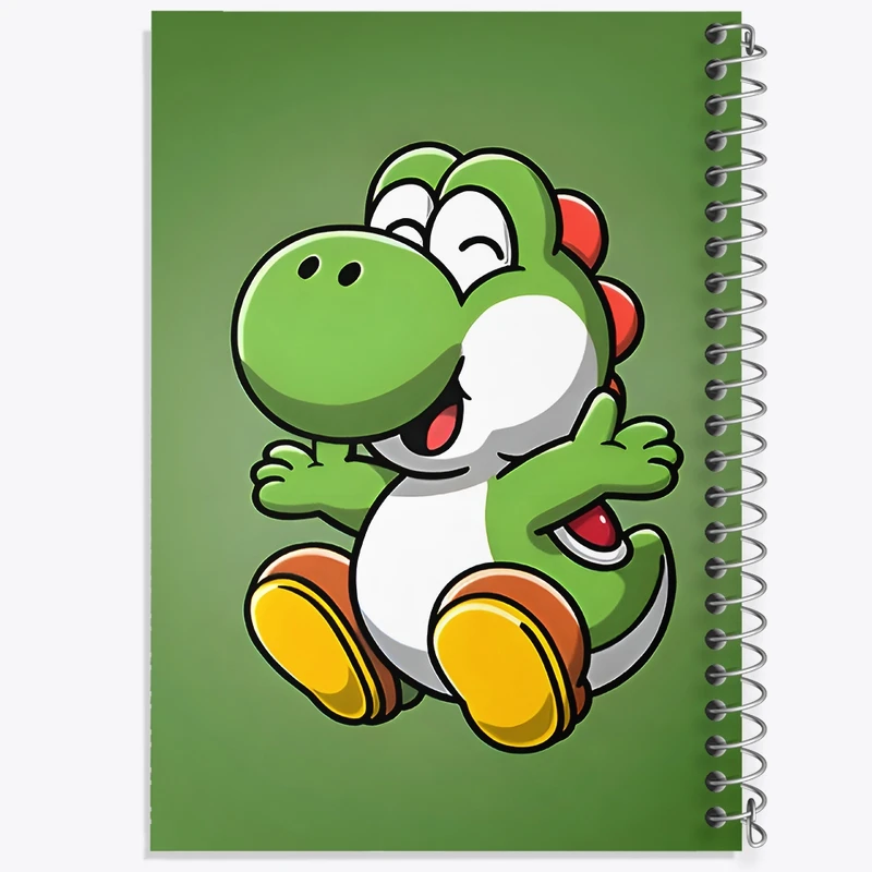 دفتر طراحی 50 برگ خندالو طرح یوشی سوپر ماریو (Super Mario) کد F9426