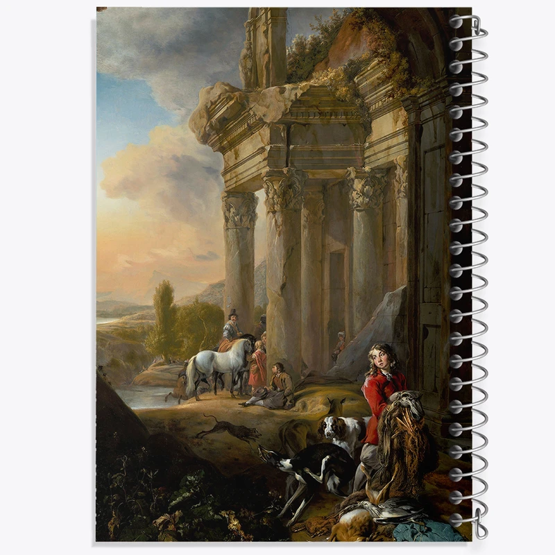 دفتر مشق 100 برگ خندالو طرح نقاشی پس از شکار اثر جان وینیکس کد F12144