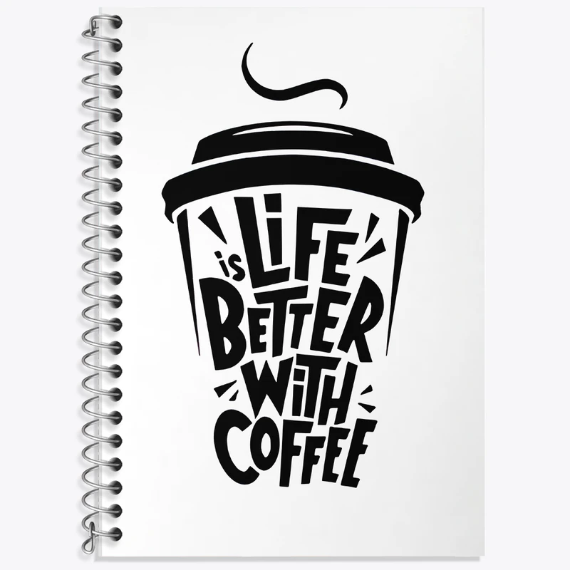 دفتر نت موسیقی 50 برگ خندالو طرح قهوه (COFFEE) کد F11876
