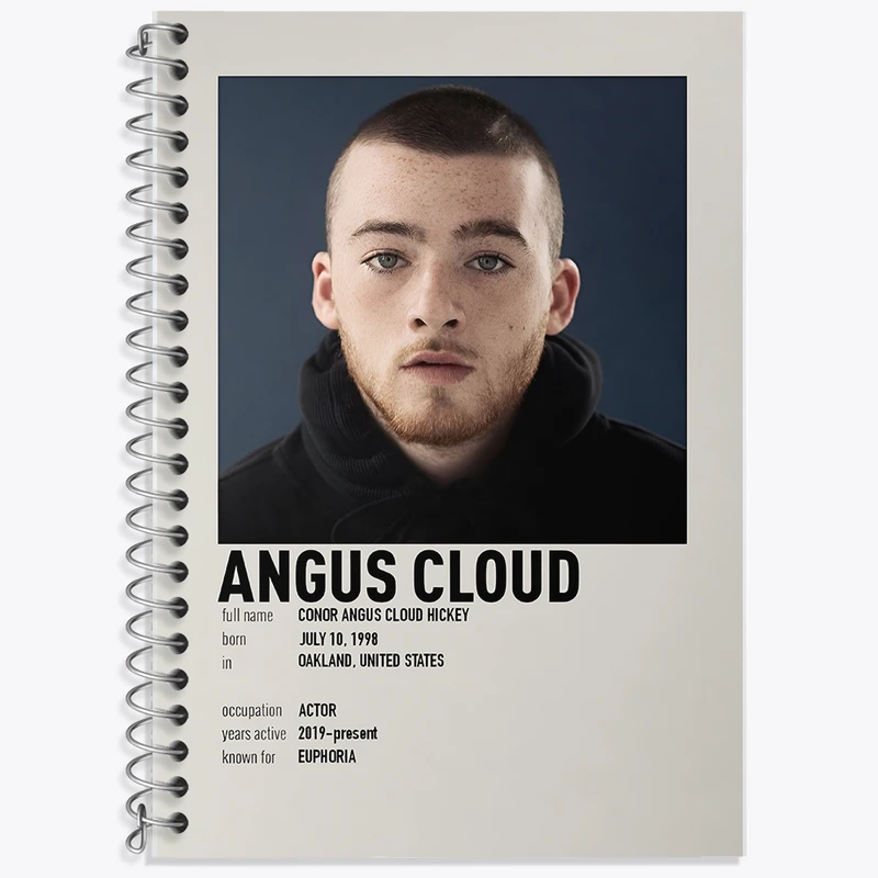 دفتر زبان 50 برگ خندالو مدل دو خط طرح آنگوس کلود (Angus Cloud) کد F13141