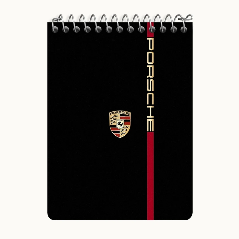 دفتر یادداشت 50 برگ خندالو طرح پورشه (Porsche) کد N7543