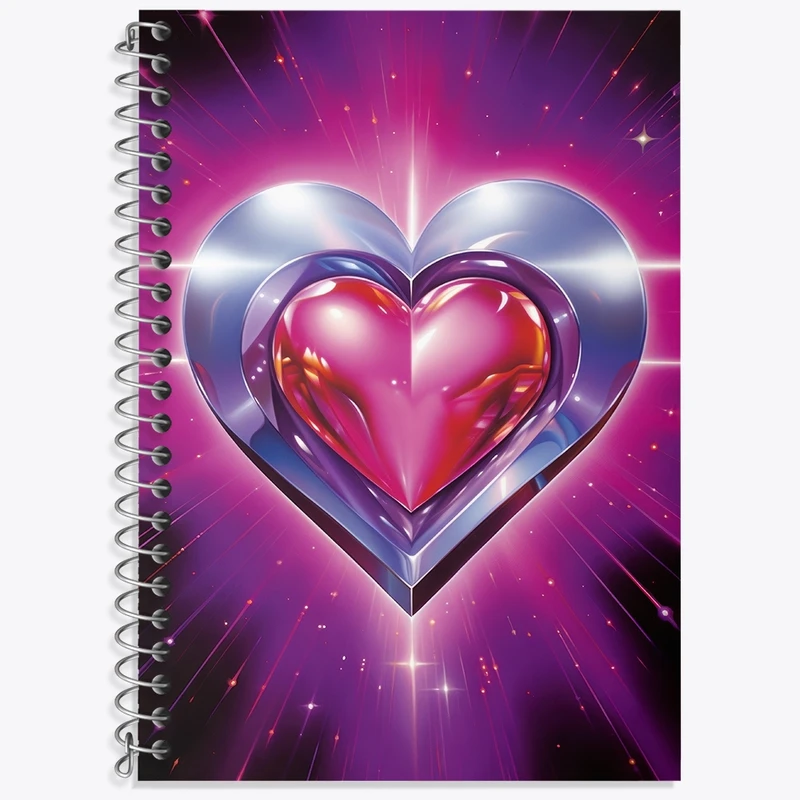 دفتر لغت 50 برگ خندالو طرح قلب مینیمال کد F3202