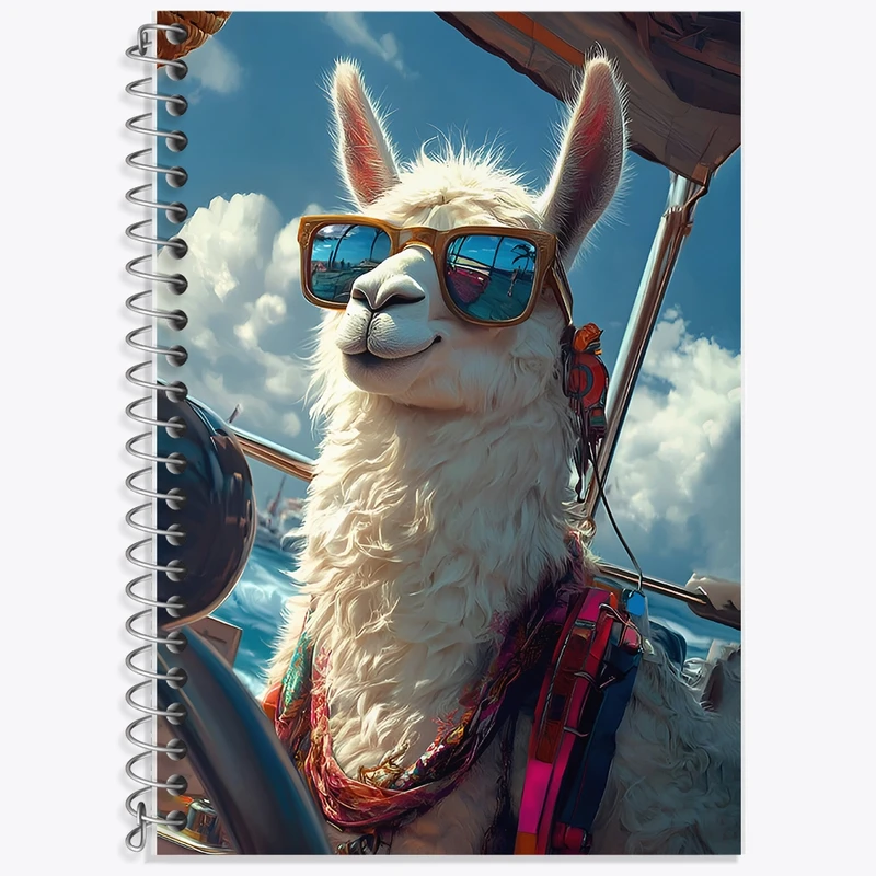 دفتر لغت 50 برگ خندالو طرح لاما کد F9267