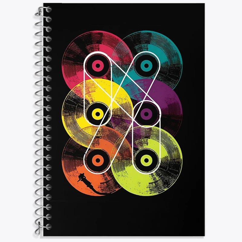 دفتر زبان 50 برگ خندالو مدل سه خط طرح موسیقی کد F9673