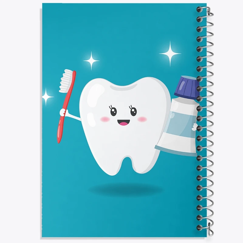 دفتر طراحی 50 برگ خندالو طرح دندان و دندان پزشکی کودکانه کد 36746