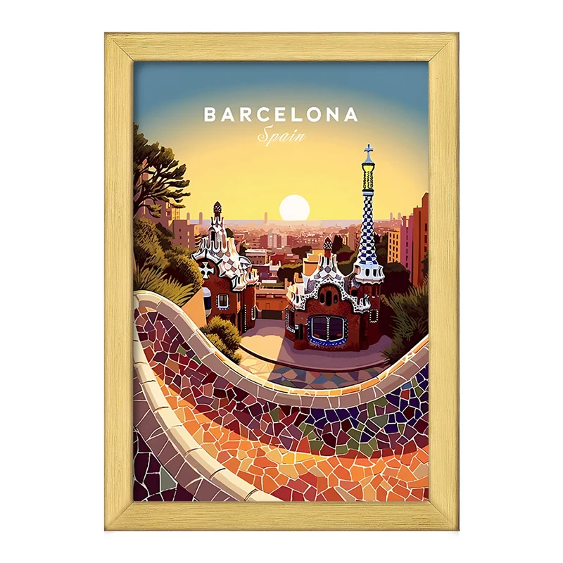 تابلو خندالو طرح بارسلونا (Barcelona) کد F6315