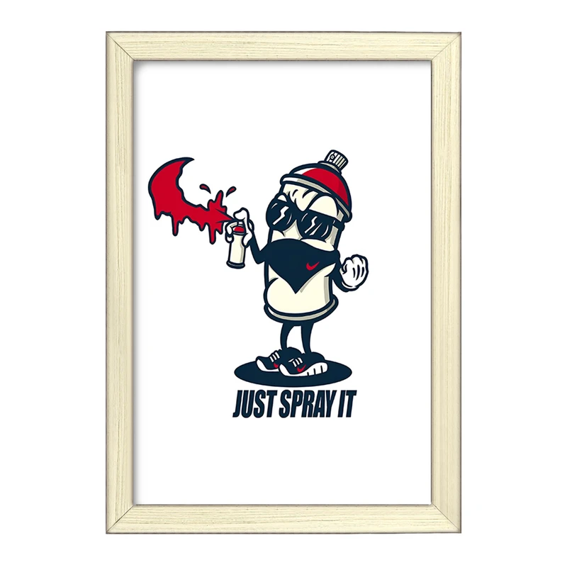 تابلو خندالو طرح اسپری رنگ بامزه کد F4373