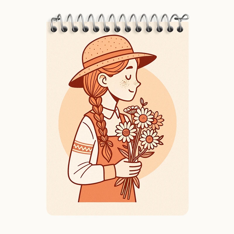 دفتر یادداشت 50 برگ خندالو طرح دخترانه کد N5954