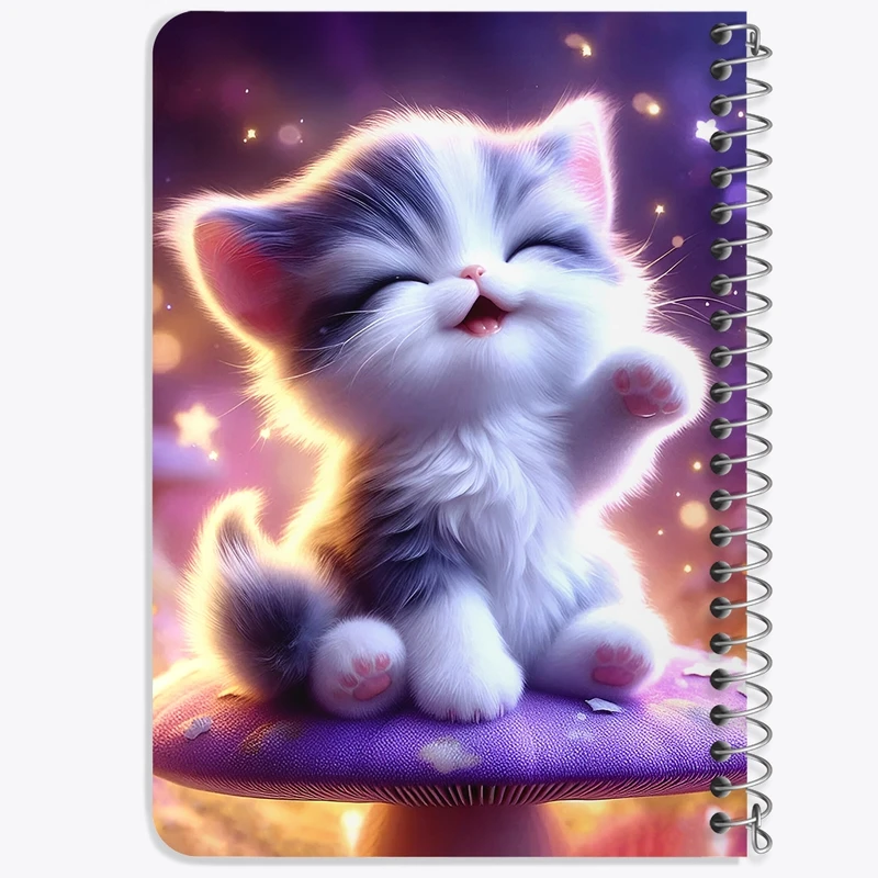 دفتر یادداشت 50 برگ خندالو طرح گربه بامزه کد F5361