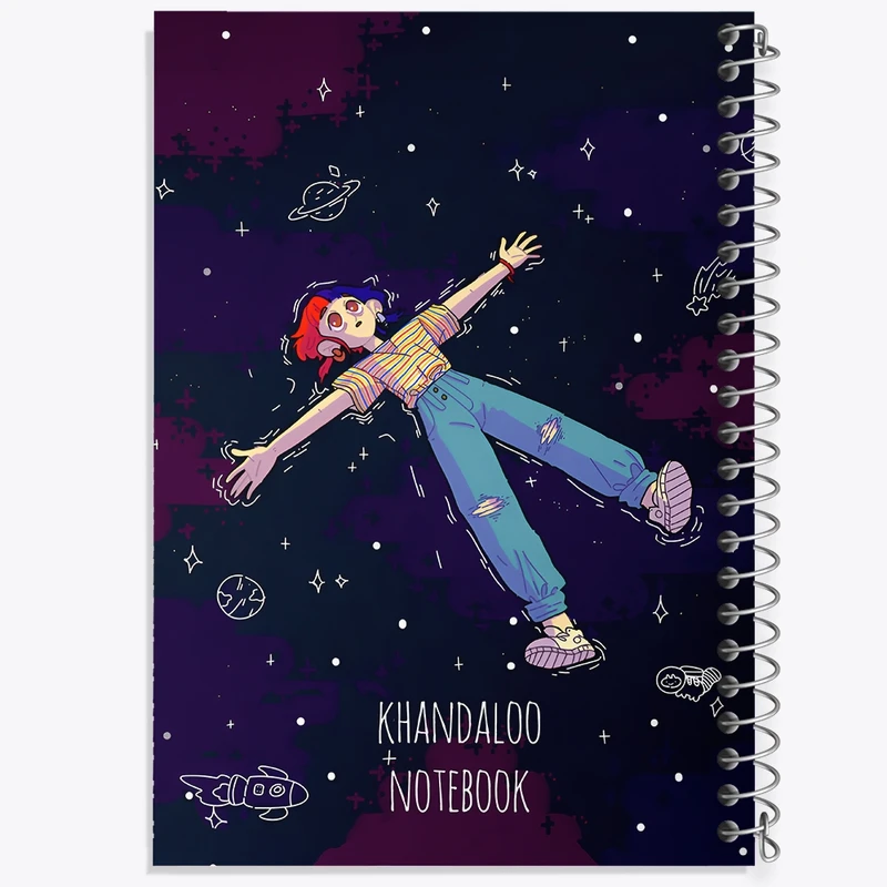دفتر لیست خرید 50 برگ خندالو طرح دخترانه فضایی کد N8190
