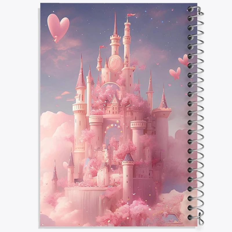 دفتر طراحی 50 برگ خندالو طرح قصر صورتی کد N4718