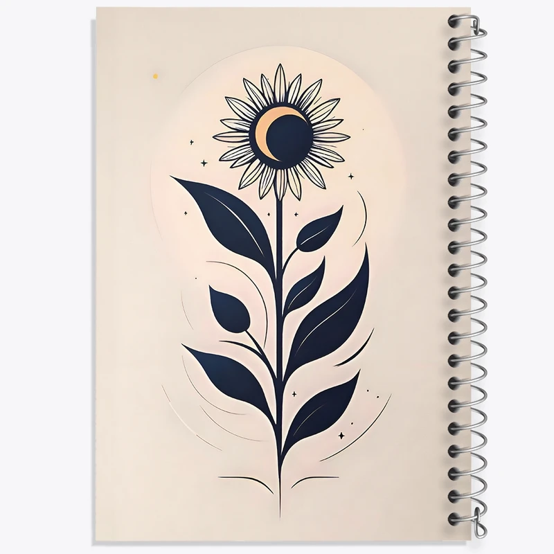 دفتر لیست خرید 50 برگ خندالو طرح گل و ماه کد N6741