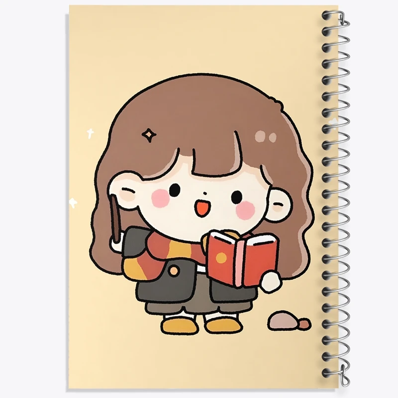 دفتر طراحی 50 برگ خندالو طرح هرماینی هری پاتر (Harry Potter) کد N3525