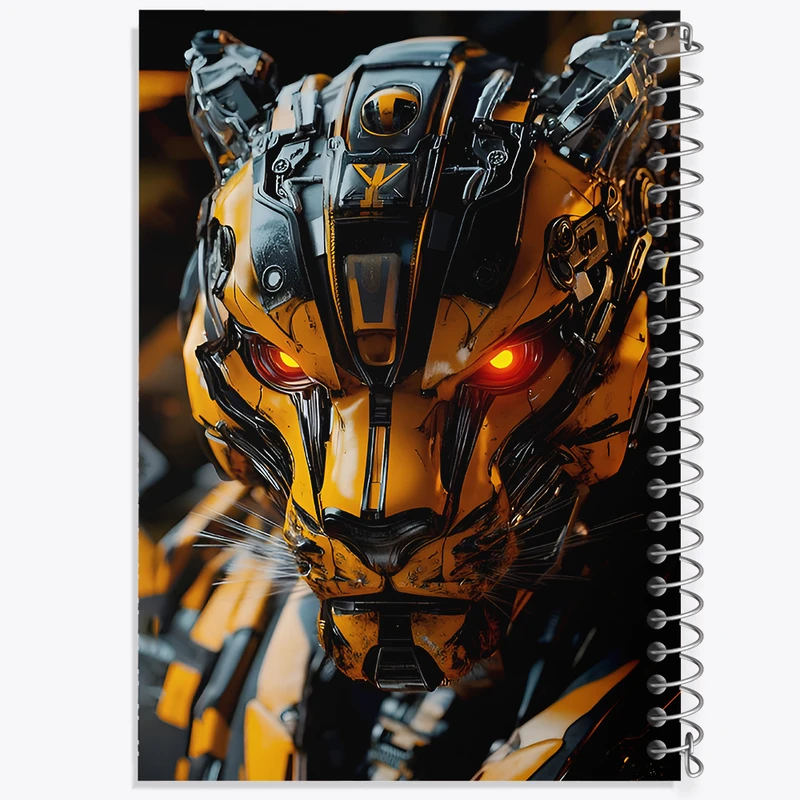 دفتر مشق 50 برگ خندالو طرح ببر رباتی کد F11798