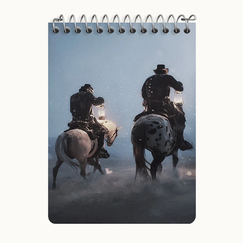 دفتر یادداشت 50 برگ خندالو طرح رد دد (Red Dead) کد N3454