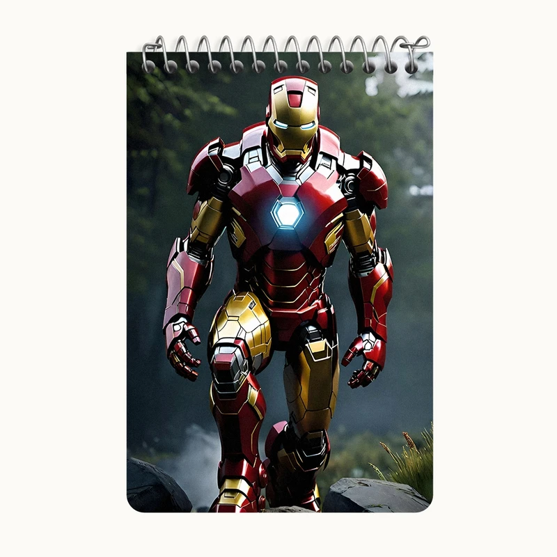 دفتر یادداشت 50 برگ خندالو طرح مرد آهنی مارول (Marvel) کد F4992