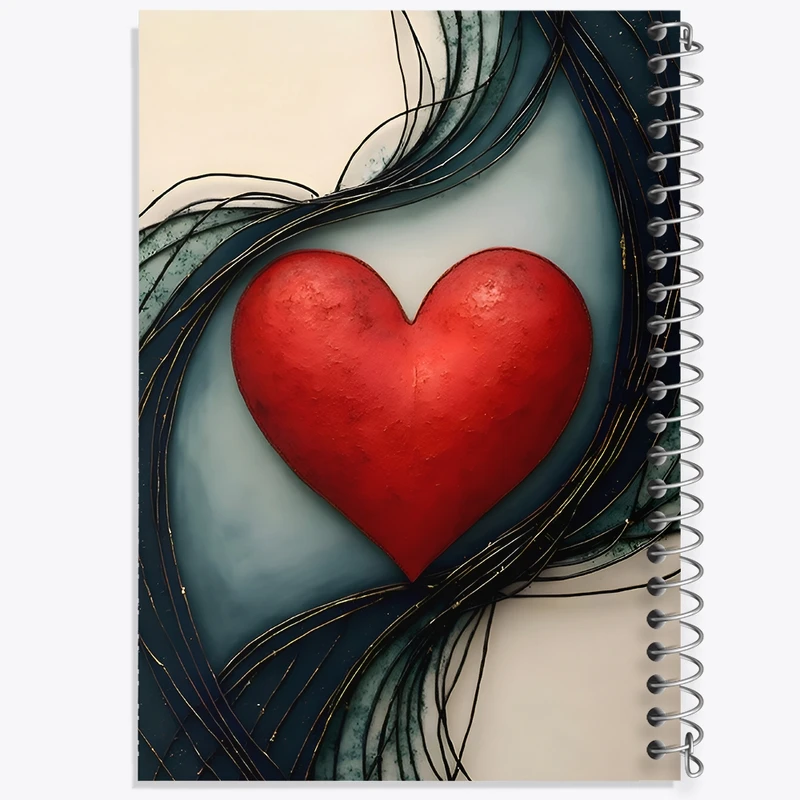 دفتر لیست خرید 50 برگ خندالو طرح قلب کد F9888