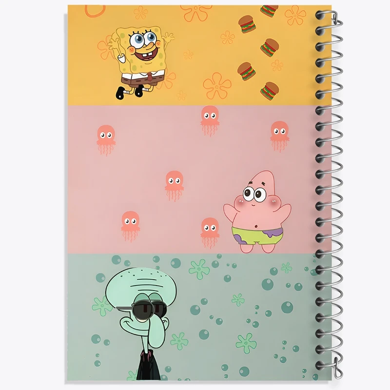 دفتر طراحی 50 برگ خندالو طرح باب اسفنجی و پاتریک و اختاپوس کد N7152