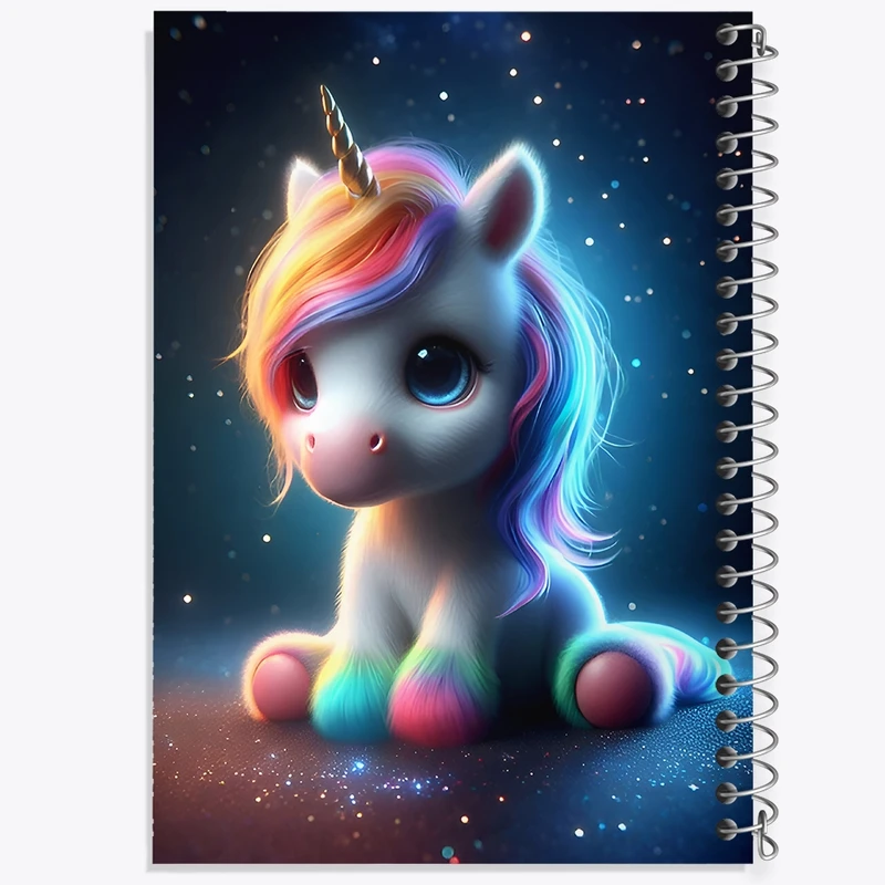 دفتر طراحی 50 برگ خندالو طرح اسب تک شاخ کد F9163