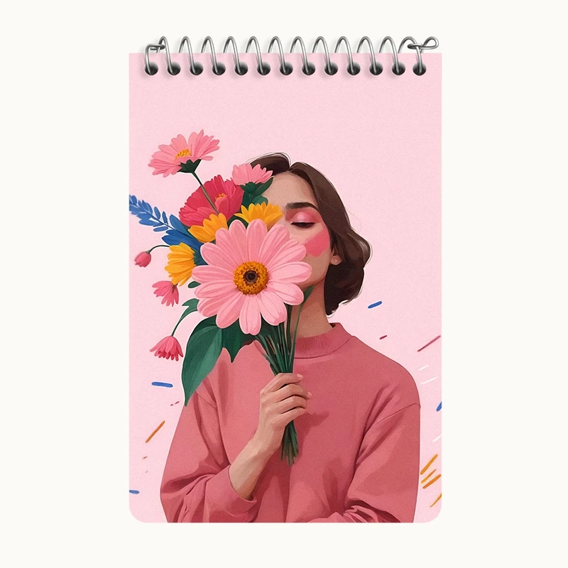 دفتر یادداشت 50 برگ خندالو طرح دخترانه فانتزی کد F10902