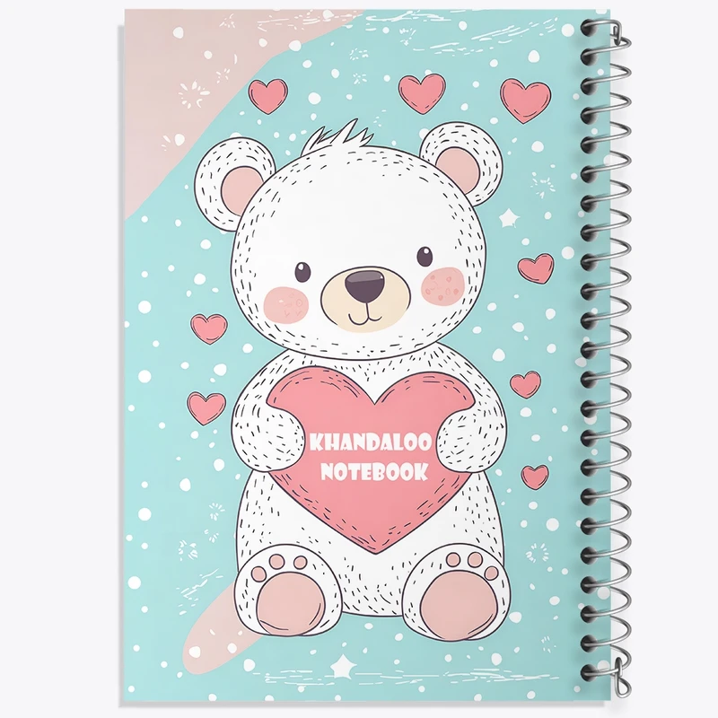 دفتر طراحی 50 برگ خندالو طرح خرس بامزه کد N6917