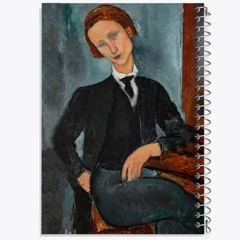 دفتر لیست خرید 50 برگ خندالو طرح پرتره بارانوفسکی اثر آمادئو مودیلیانی کد F12464