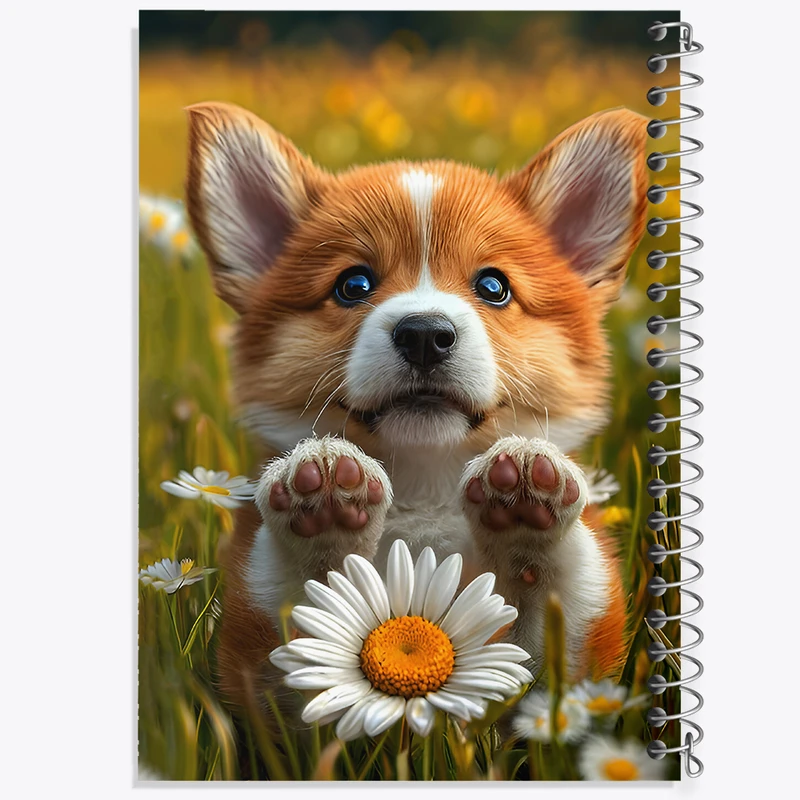 دفتر نقاشی 50 برگ خندالو طرح سگ و گل کد F9006